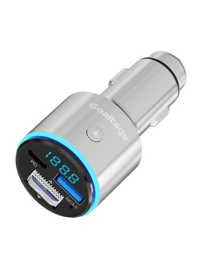 جولتيج جهاز إرسال FM بلوتوث للسيارة من Goaltage PowerTune بقوة 48 واط وشاحن بدون استخدام اليدين (FMTR01) - Image 1